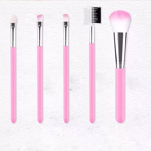 5pcs/set pink makeup brushes - Picture 2 of 5